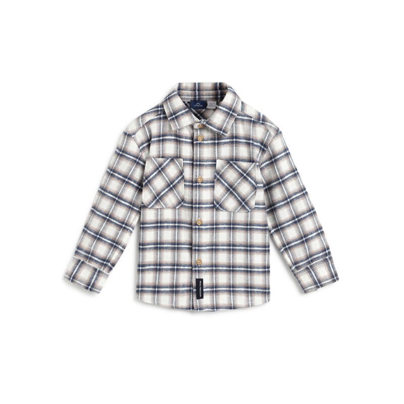 Boys Bronze Checkered Long Sleeve Shirt image number 0